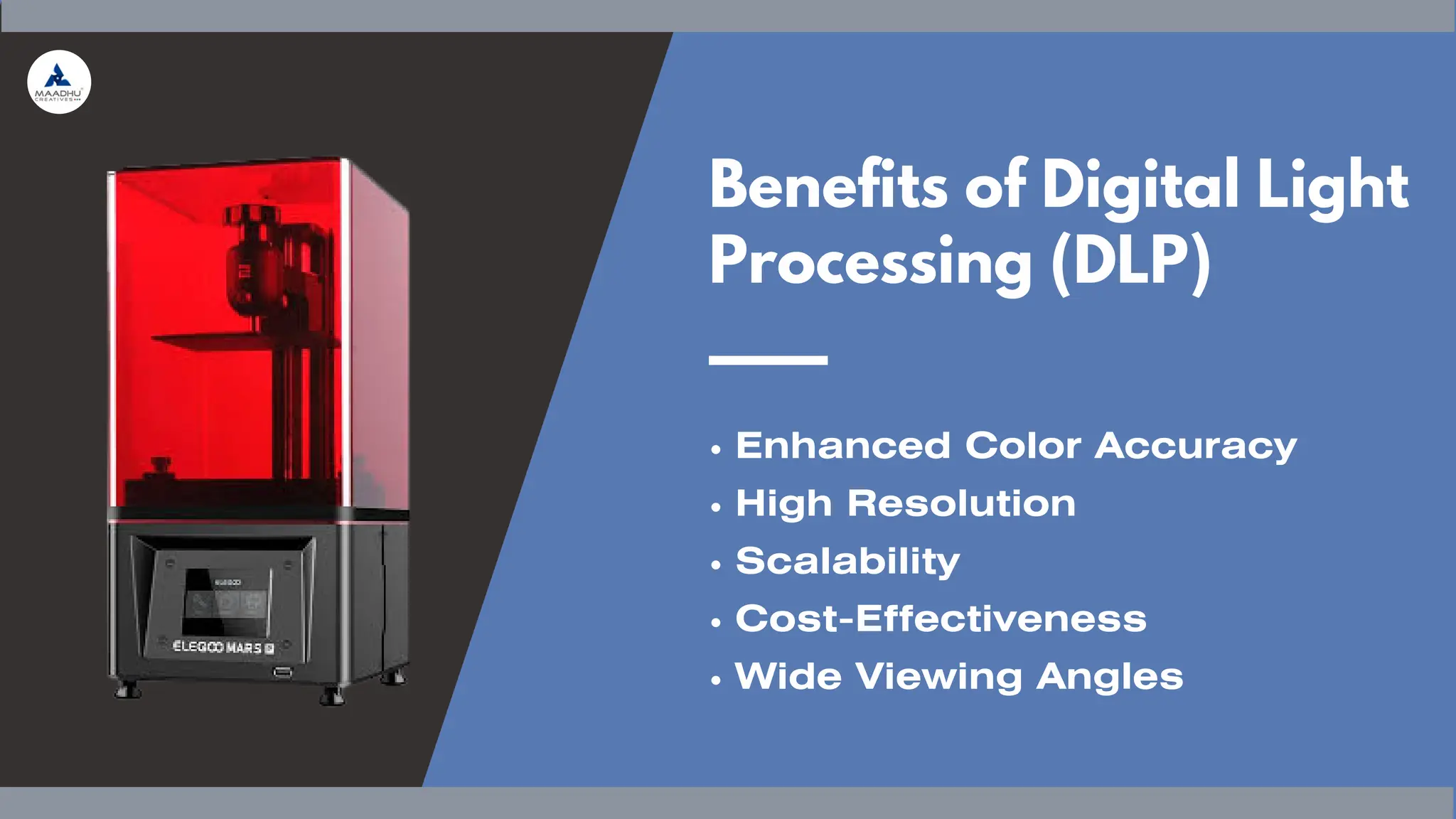 Benefits of Digital Light
Processing (DLP)
Enhanced Color Accuracy
High Resolution
Scalability
Cost-Effectiveness
Wide Viewing Angles
 