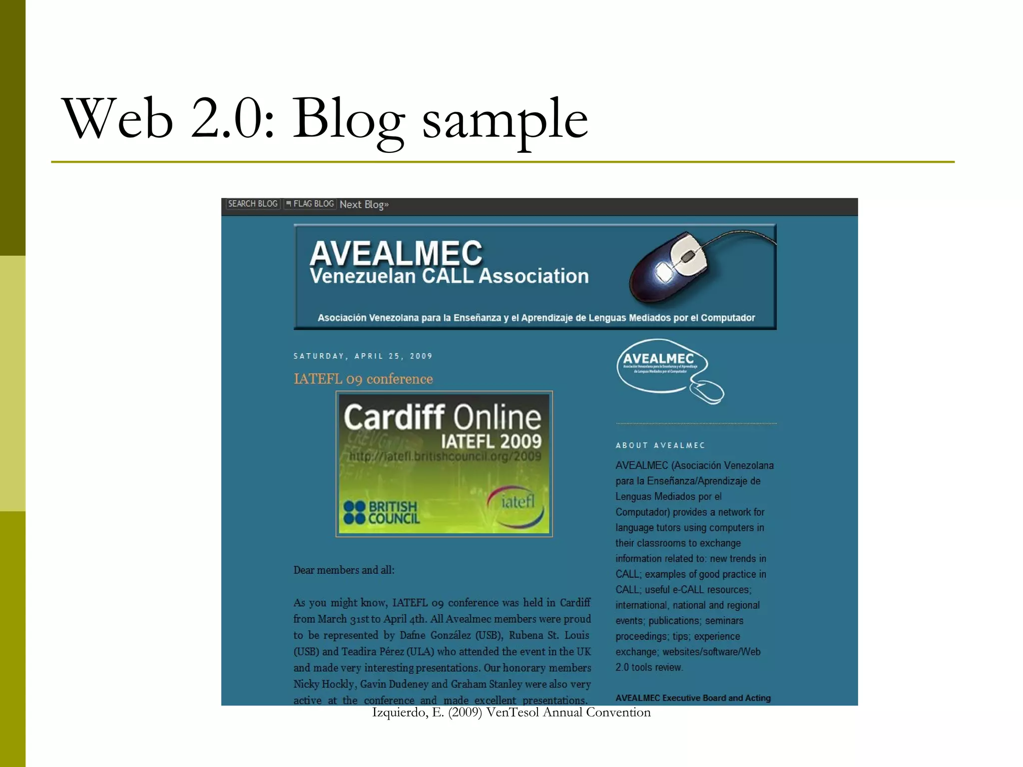 Web 2.0: Blog sample 