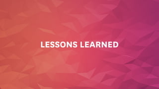 LESSONS LEARNED
 