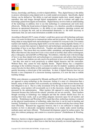 Digital Literacy of Mathematics Teachers in State Universities and ...
