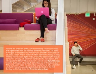 Towards the end of the 2000s, ASCJ’s leadership became convinced
that digital media skills are essential for all of our st...