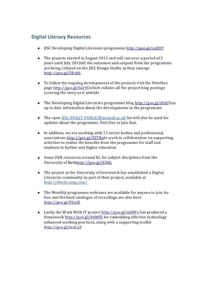 Digital Literacy Resources (AUA)