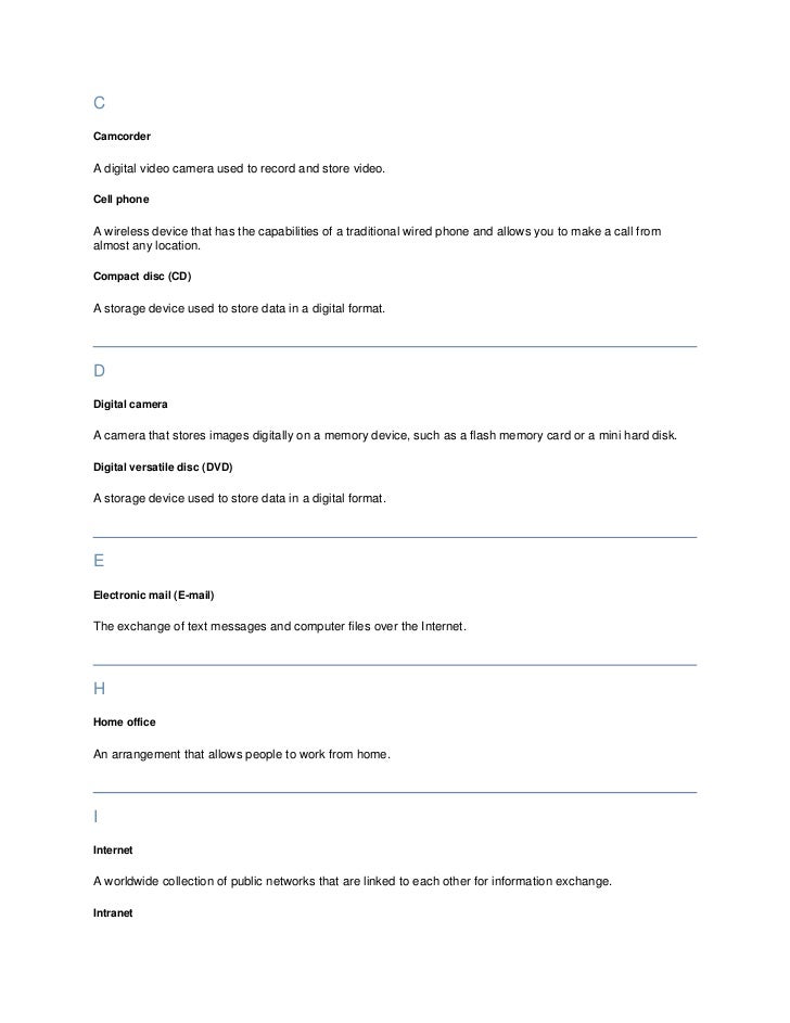 literacy terms