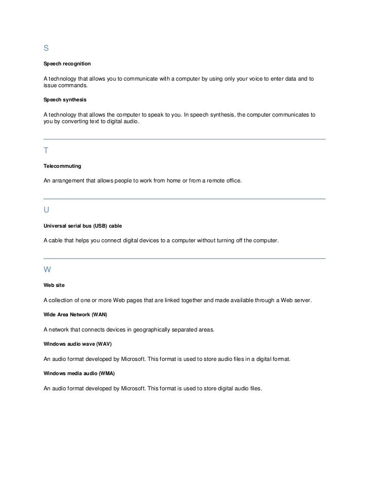 digital literacy terms definitions literacy terms