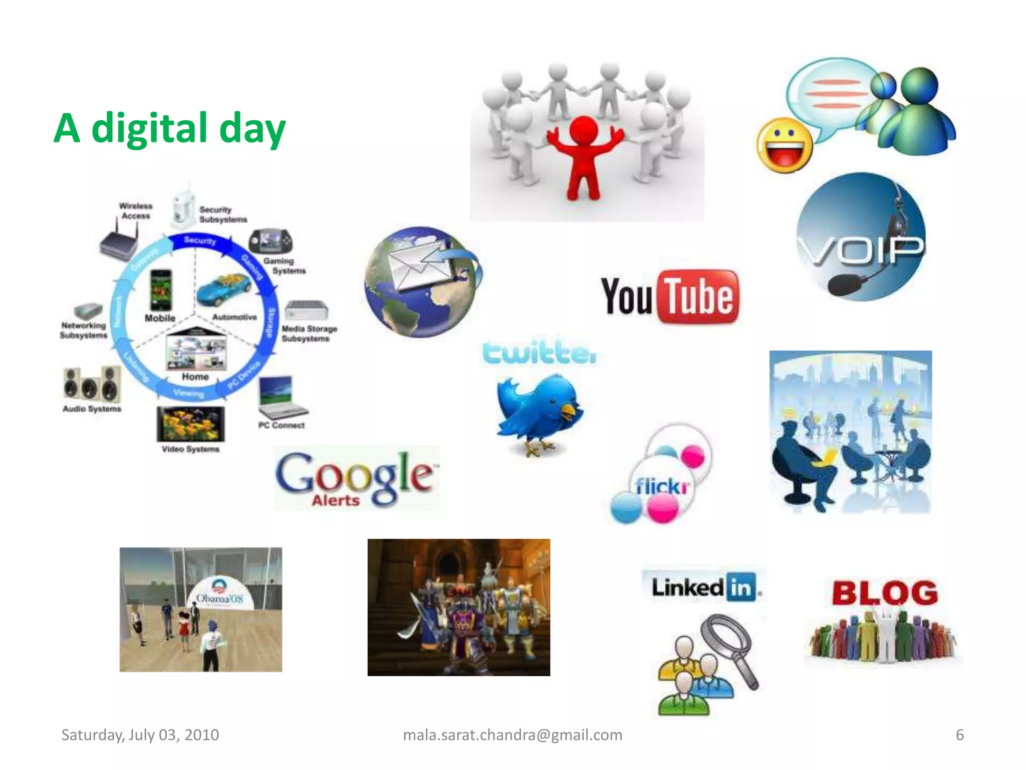 Wednesday, June 30, 2010mala.sarat.chandra@gmail.com6A digital day 