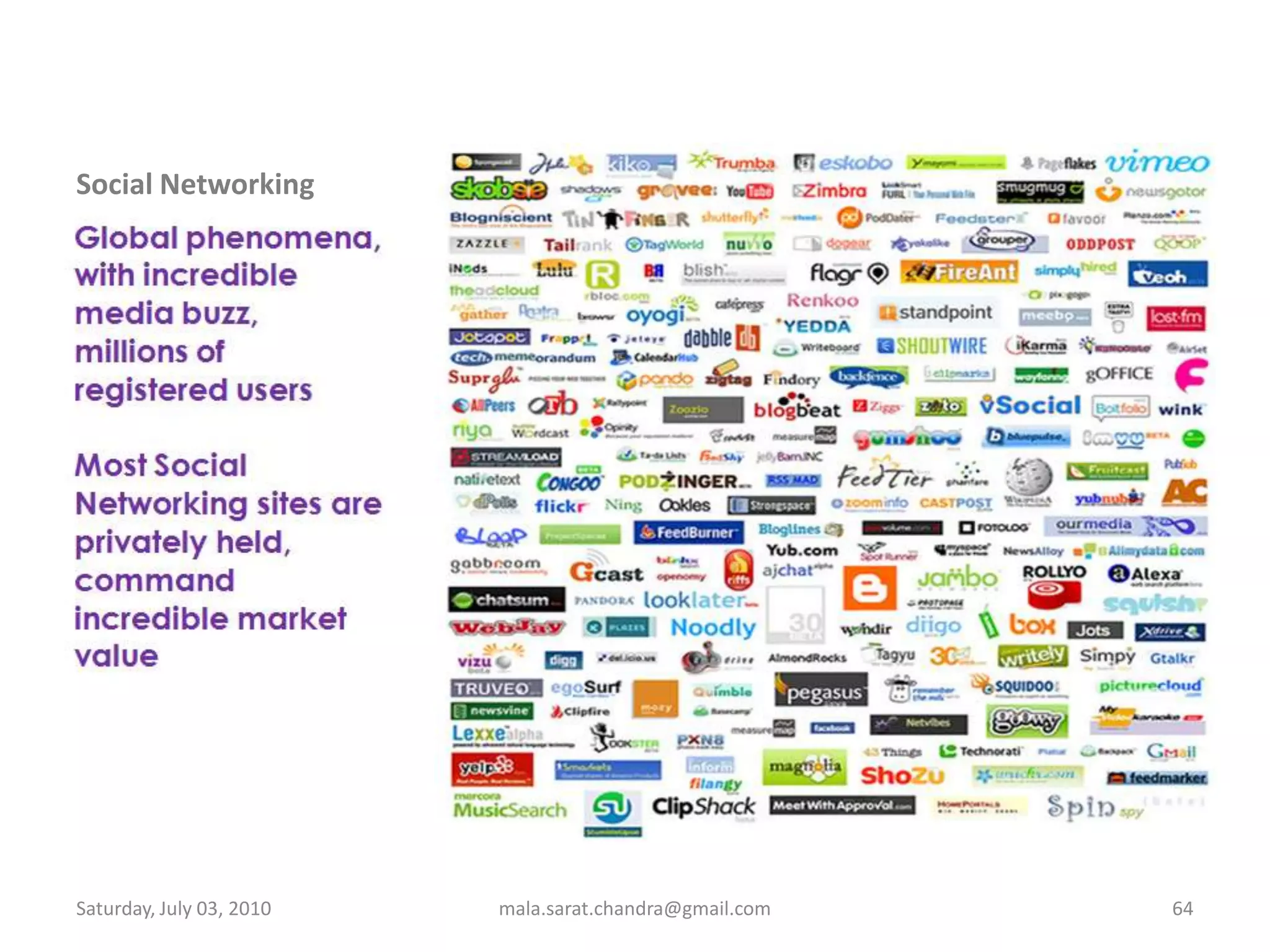 BloggingWednesday, June 30, 2010mala.sarat.chandra@gmail.com55http://www.sysomos.com/reports/bloggers/