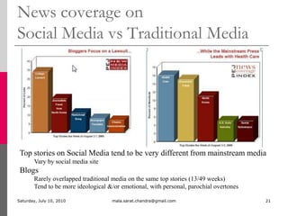 CrowdsourcingSunday, July 04, 2010mala.sarat.chandra@gmail.com20http://www.slideshare.net/PewInternet/news-consumption-2010-portable-participatory-and-personal
