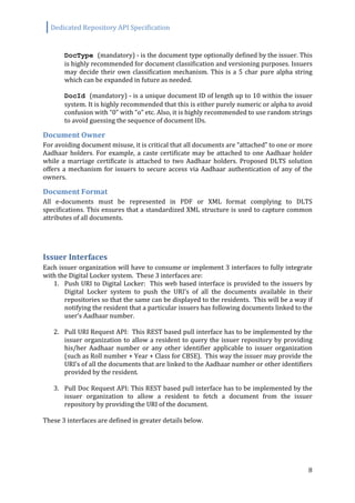 Digital Locker Dedicated Repository API Specification v1 4 | PDF