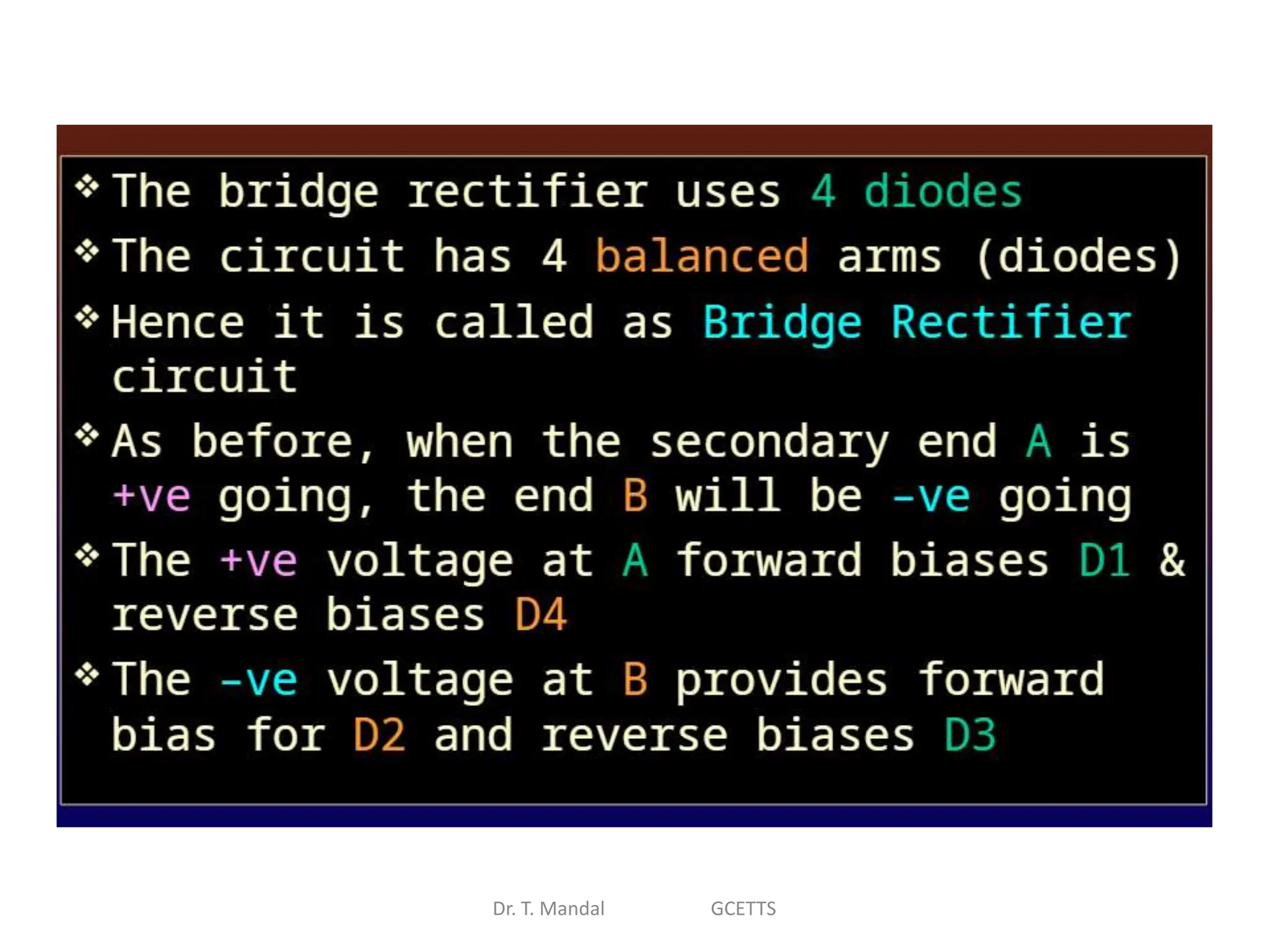 Dr. T. Mandal GCETTS
 