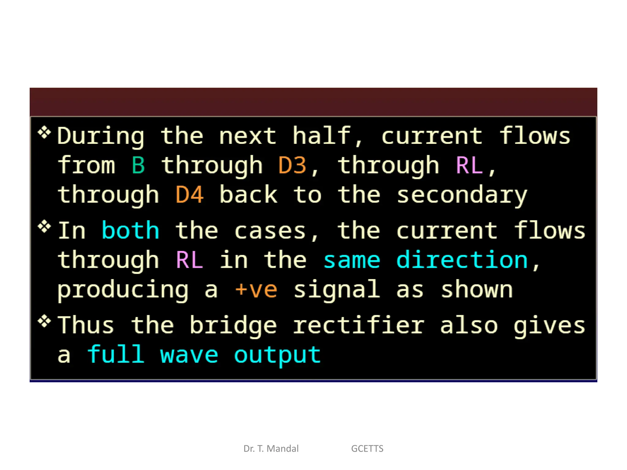 Dr. T. Mandal GCETTS
 