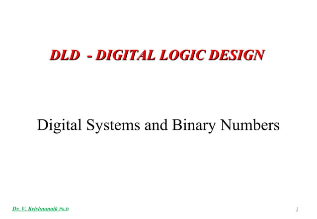 Digital logic design part1 | PPT