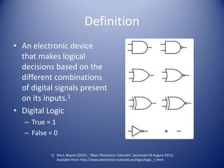 Digital logic gates | PPTX