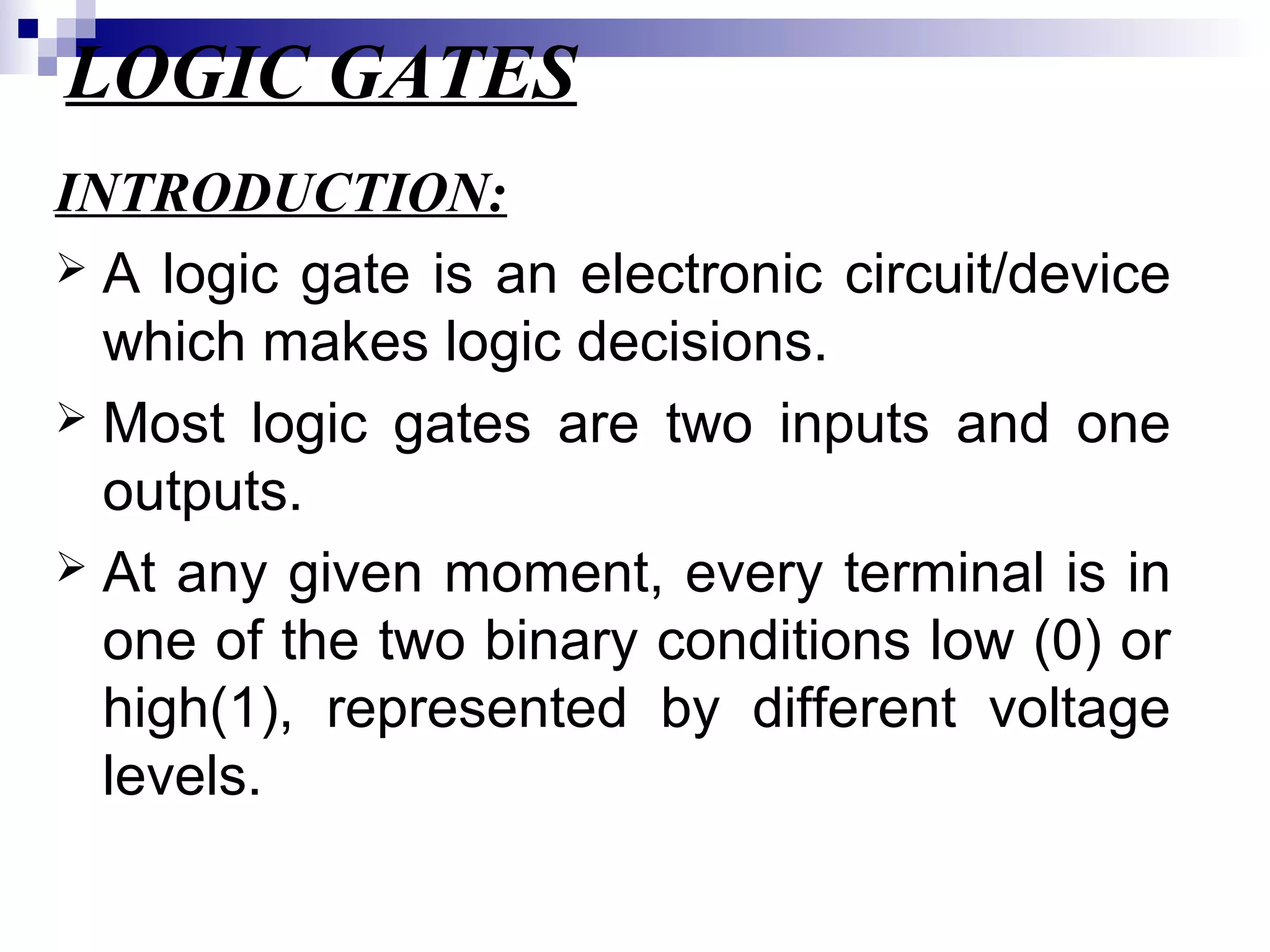 Digital logic gates and Boolean algebra | PPT | Physics | Science