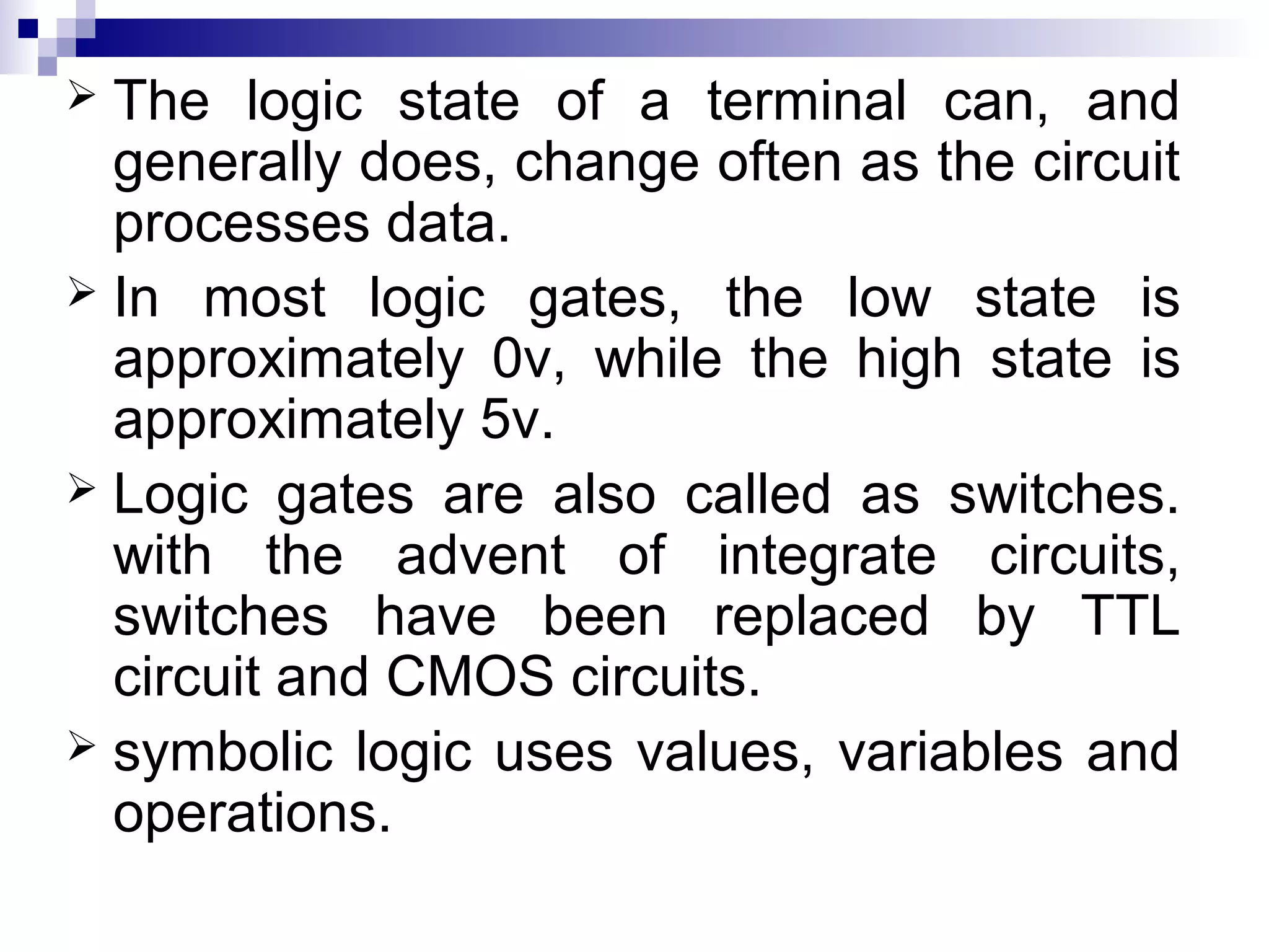 Digital logic gates and Boolean algebra | PPT | Physics | Science