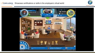 Showcase certifications or skills in the employee’s virtual world
Persistent
 