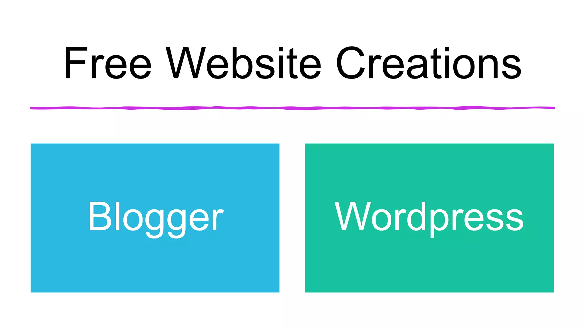 Free Website Creations
Blogger Wordpress
 