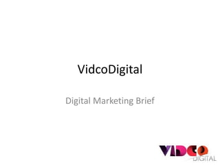 VidcoDigital

Digital Marketing Brief
 