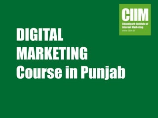 DIGITAL
MARKETING
Course in Punjab
 