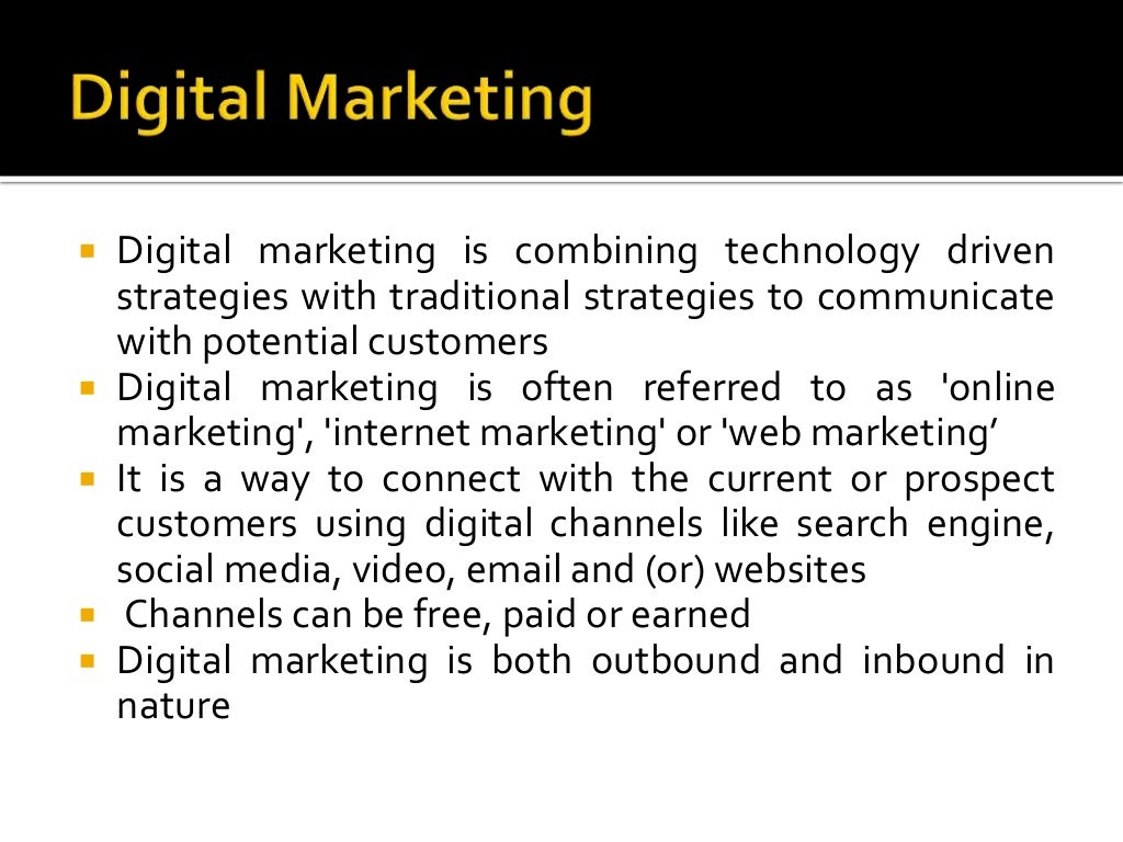 Digital marketing Meaning