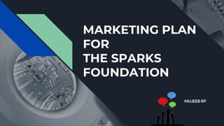 MARKETING PLAN
FOR
THE SPARKS
FOUNDATION
MUJEEB RP
 