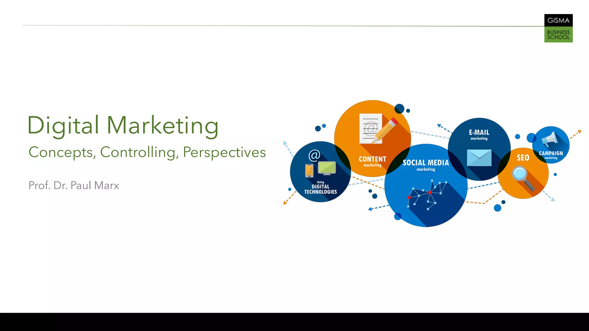 Digital Marketing: Concepts, Controlling, Perspectives | Prof. Dr. Paul Marx
Digital Marketing
1
Concepts, Controlling, Perspectives
Prof. Dr. Paul Marx
 