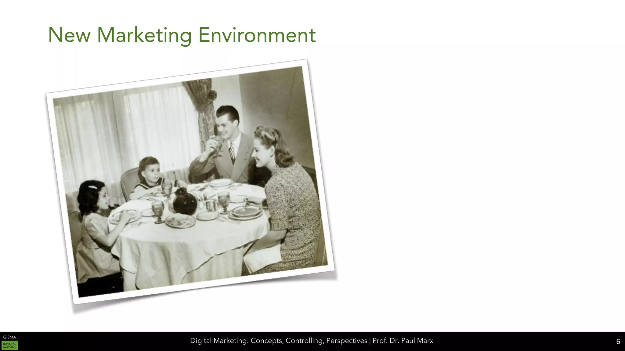 Digital Marketing: Concepts, Controlling, Perspectives | Prof. Dr. Paul Marx
New Marketing Environment
6
 