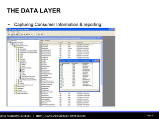THE DATA LAYER Capturing Consumer Information & reporting 