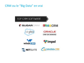 CRM ou le “Big Data” en vrai
 
