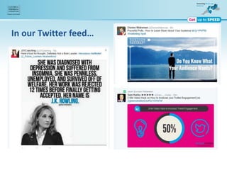 In our Twitter feed…
 