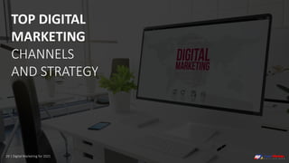 29 | Digital Marketing for 2021
TOP DIGITAL
MARKETING
CHANNELS
AND STRATEGY
 