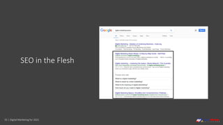 33 | Digital Marketing for 2021
SEO in the Flesh
 