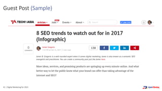 41 | Digital Marketing for 2021
Guest Post (Sample)
 
