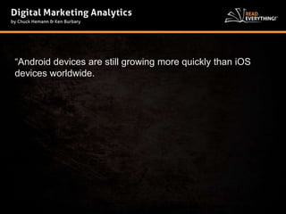 “Android devices are still growing more quickly than iOS 
devices worldwide. 
 