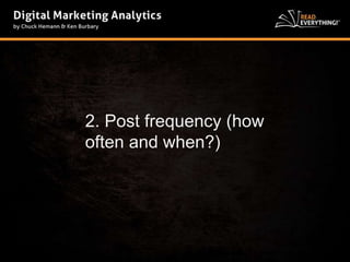 2. Post frequency (how 
often and when?) 
 