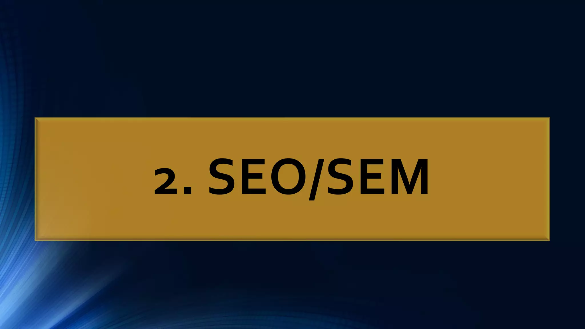 2. SEO/SEM
 