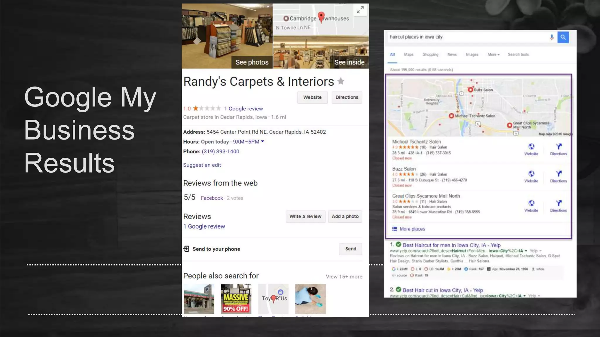 Google My
Business
Results
 