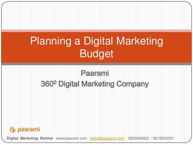 marketing budget plan