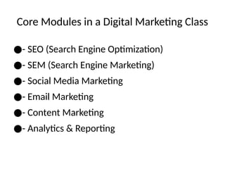 Mastering Digital Marketing Class Basics | PPTX