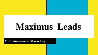 Maximus Leads
Multidimensional Marketing
 