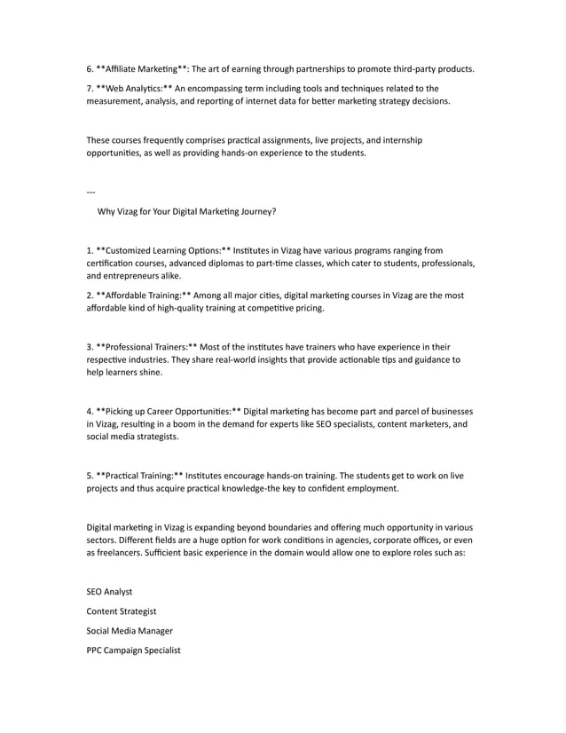 digital marketing course in vizag and agency PDF