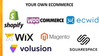 YOUR OWN ECOMMERCE
 