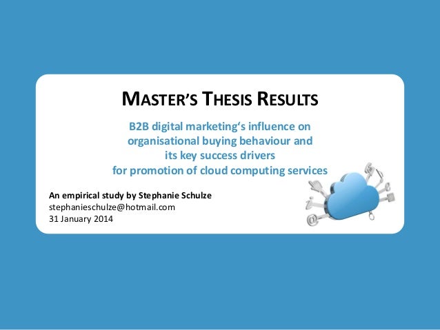 Master thesis marketing mix