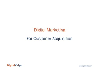 Digital Marketing
For Lead Generation & Sales
 