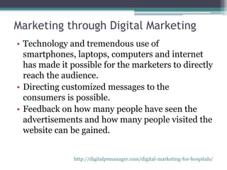 Digital Marketing for hospitals | PPTX