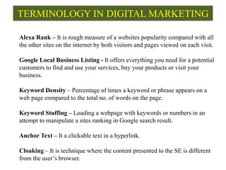 What Is Digital Marketing?
Digital marketing is an umbrella term
for all of your online marketing
efforts. Businesses leve...