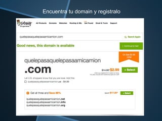 Encuentra tu domain y registralo 
 