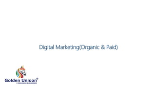 Digital Marketing(Organic & Paid)
 