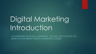 Digital Marketing Introduction Presentation Slides | PPTX