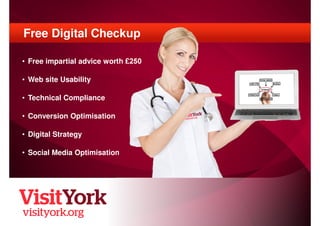 Free Digital Checkup

• Free impartial advice worth £250

• Web site Usability

• Technical Compliance

• Conversion Optim...