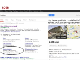 http://www.qualidator.com/WQM/de/T
ite/http_www.loeb.ch/Report1014658
LOEB
 